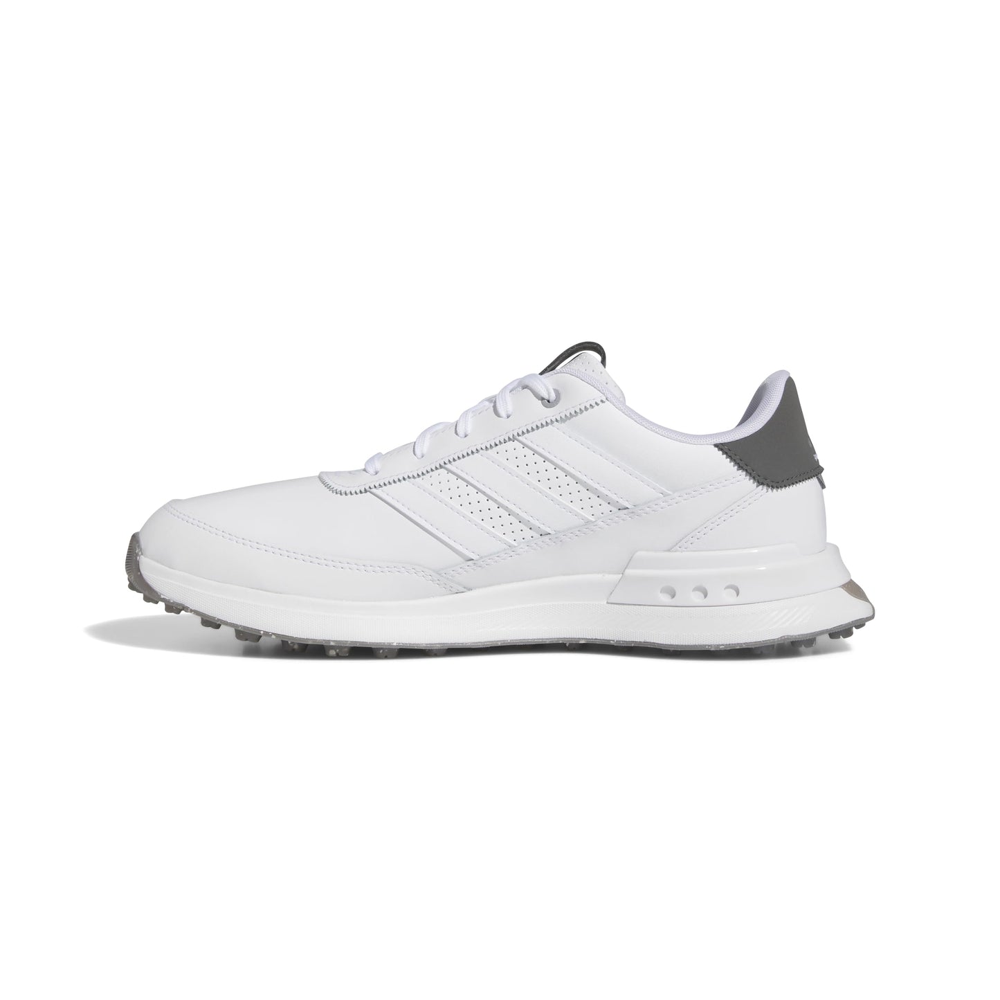 adidas Men's S2G Spikeless Leather 24 Golf Shoes, Footwear White/Charcoal, 8.5
