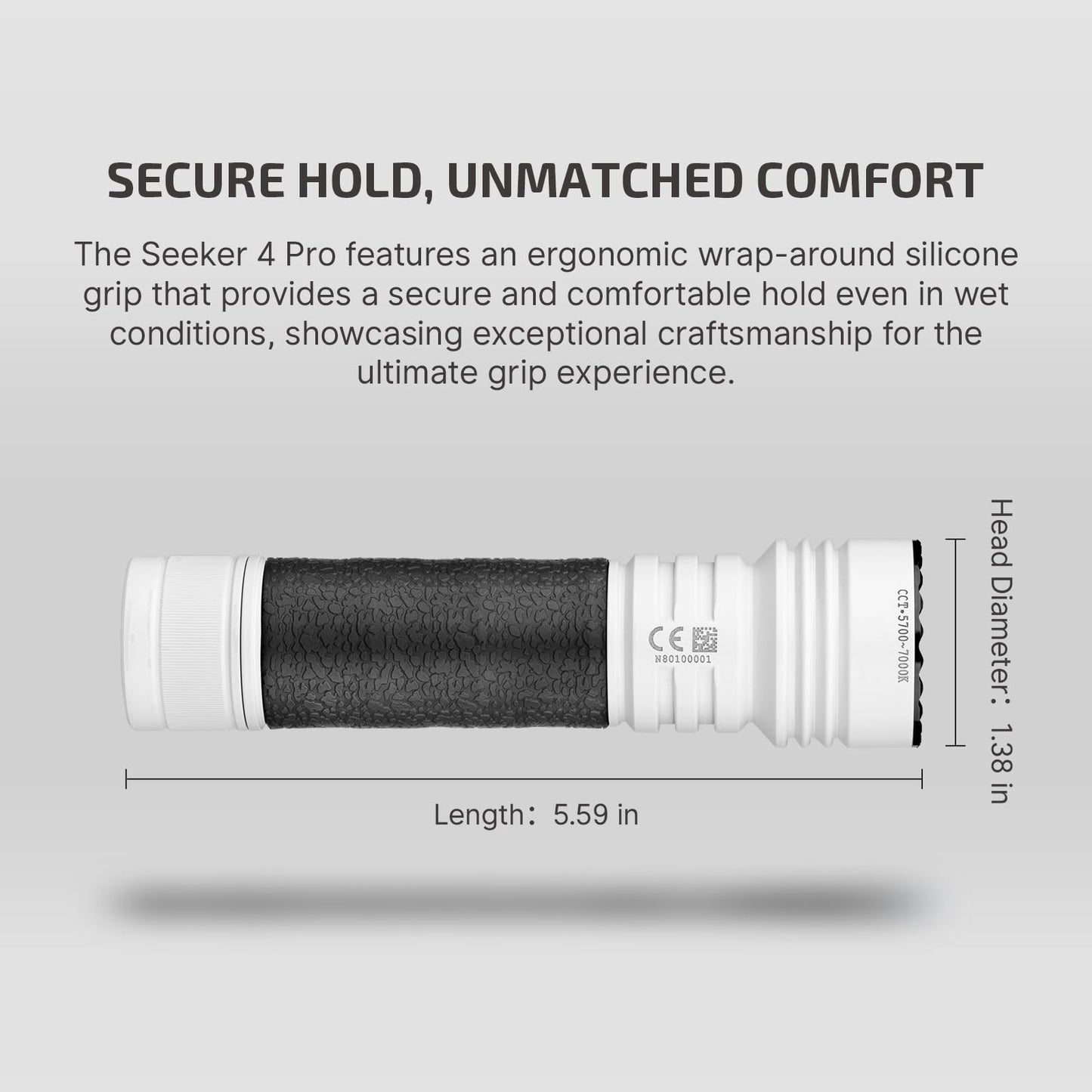 OLIGHT Seeker 4 Pro Rechargeable Flashlights, 4600 Lumens High Powerful Bright LED Light with USB C Holster, Waterproof IPX8 for Emergencies, Camping, Searching(White)