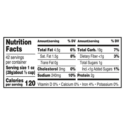 Utz Pub Mix, 42 Oz. Barrel, Savory Snack Mix with a Blend of Crunchy Flavors for a Tasty Party Snack, Resealable Container, Trans-Fat Free and Kosher Certified