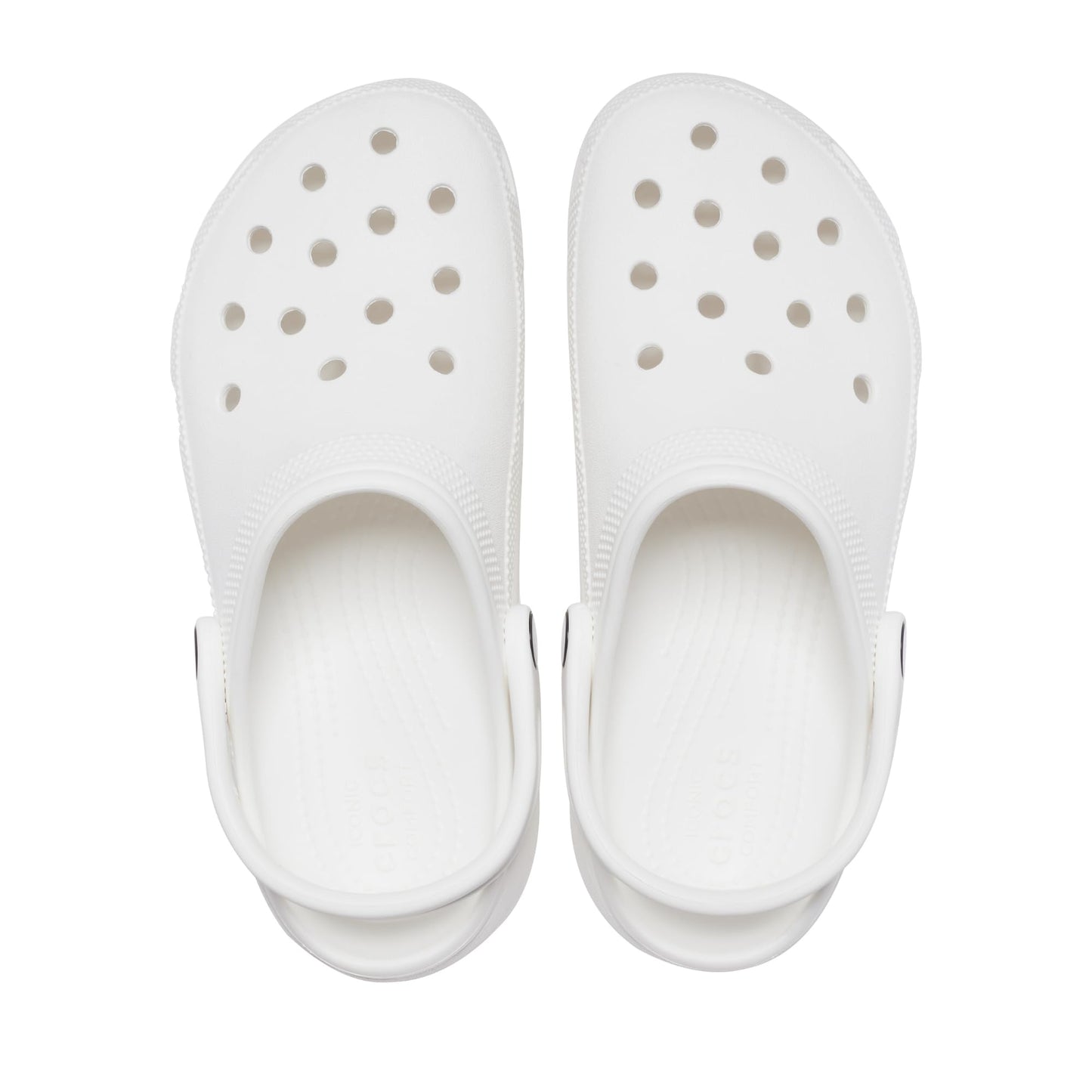 Crocs Women's Classic Platform Clog, White, 8