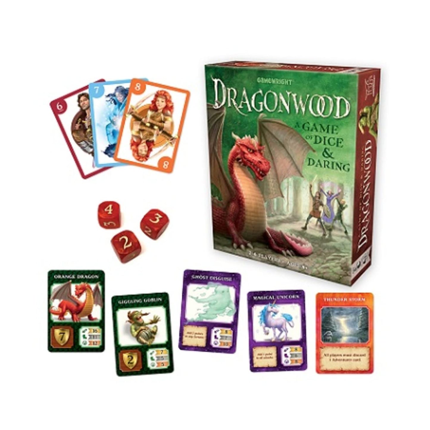 Gamewright Dragonwood A Game of Dice & Daring Board Game Multi-colored, 5"