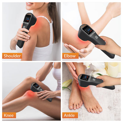 Frovab Red Light Therapy Device, 4x808nm+16x650nm Infrared Light Therapy for Pain, Hand Held Red Light Therapy Device at Home, Red Light Therapy Hand Held Wand for Muscle Body & Shoulder, Black
