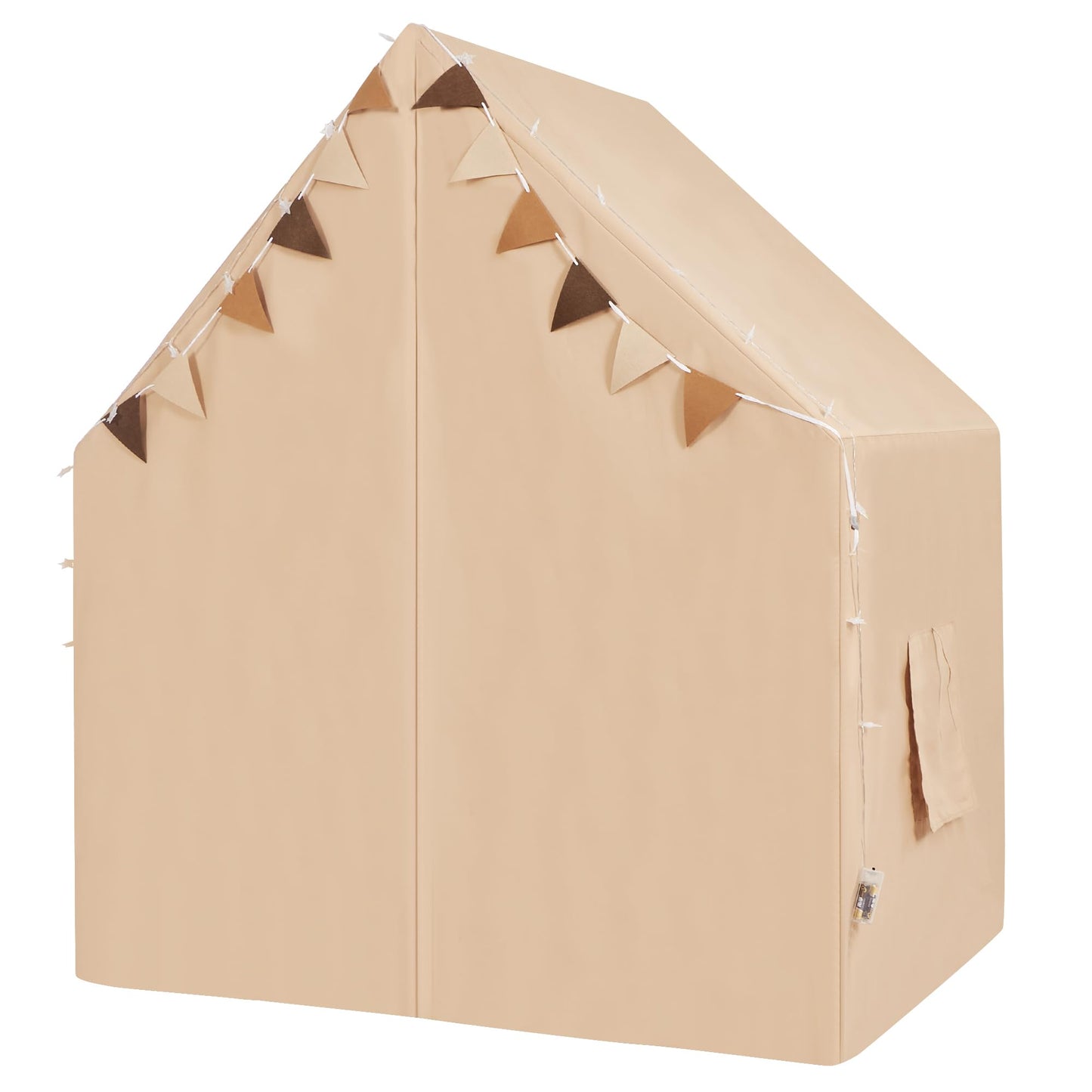 MORITECK Kids Play Tent with Padded Mat & Star LED Lights for Ages 4-8-10 Year Old Girls Boys, Large Cute Indoor Play Room House Tent for Toddler Children