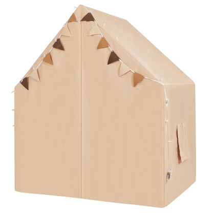 MORITECK Kids Play Tent with Padded Mat & Star LED Lights for Ages 4-8-10 Year Old Girls Boys, Large Cute Indoor Play Room House Tent for Toddler Children