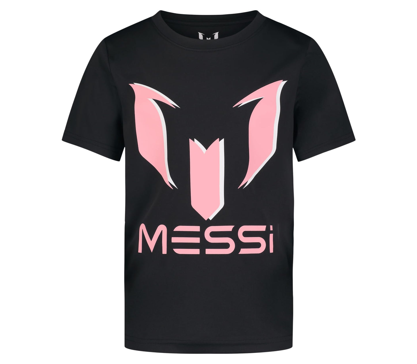 Messi Boys' Lifestyle Short Sleeve Top, Standard Shirt with Logo, Comfortable Fit, Stretch Limo