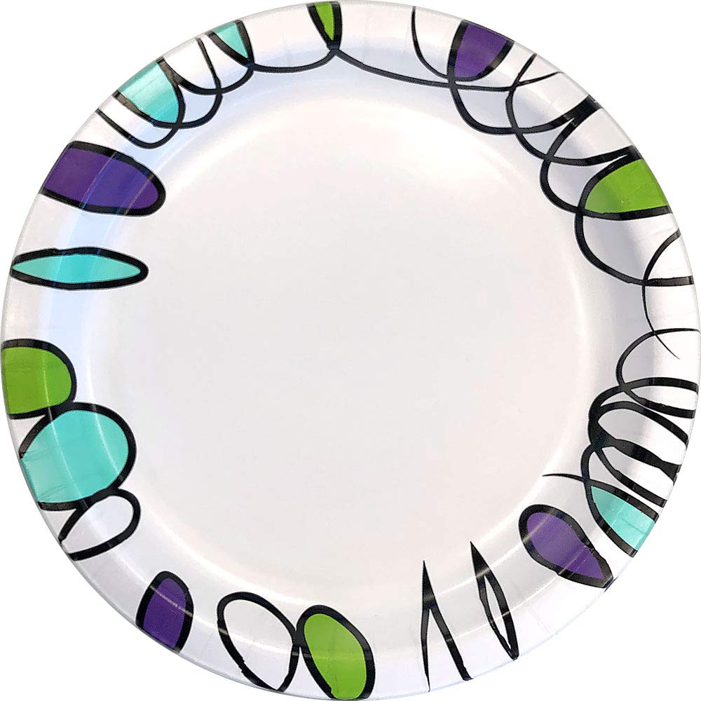 Amazon Basics Ultra Paper Plates, 9 Inch, Disposable, 880 Count (4 pack of 220), (Previously Encore)