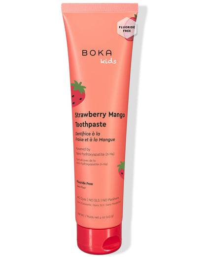 Boka Fluoride Free Toothpaste Nano Hydroxyapatite Toothpaste - Strawberry Mango Flavor, 4 oz 1Pk US Manufactured