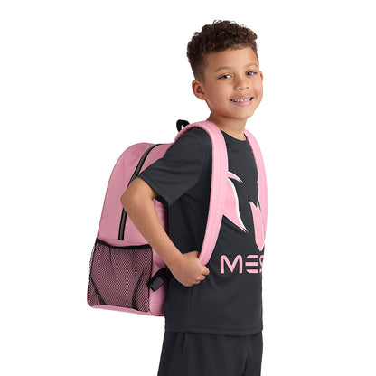 Messi Boys' Lifestyle Backpack Girls, Bookbag with Pockets & Adjustable Straps, Pink/Black, One Size