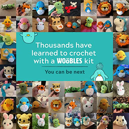 The Woobles Beginners Crochet Kit with Easy Peasy Yarn as seen on Shark Tank - with Step-by-Step Video Tutorials - Pierre The Penguin