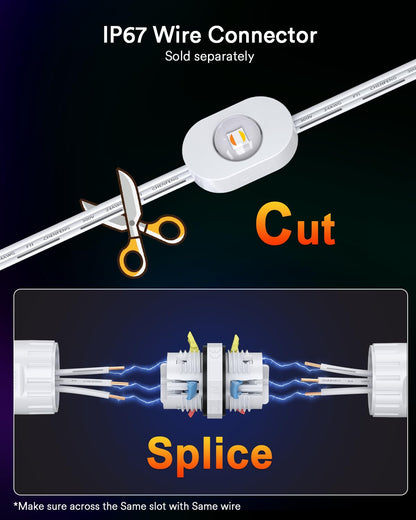 Lumary Permanent Outdoor Lights 2 with Remote, 200ft with 120 RGBAICW LEDs 7200lm for Daily & Accent Lighting, 110+ Scene Modes for Christmas Decor, IP67 Waterproof, Work with Alexa, Google, White