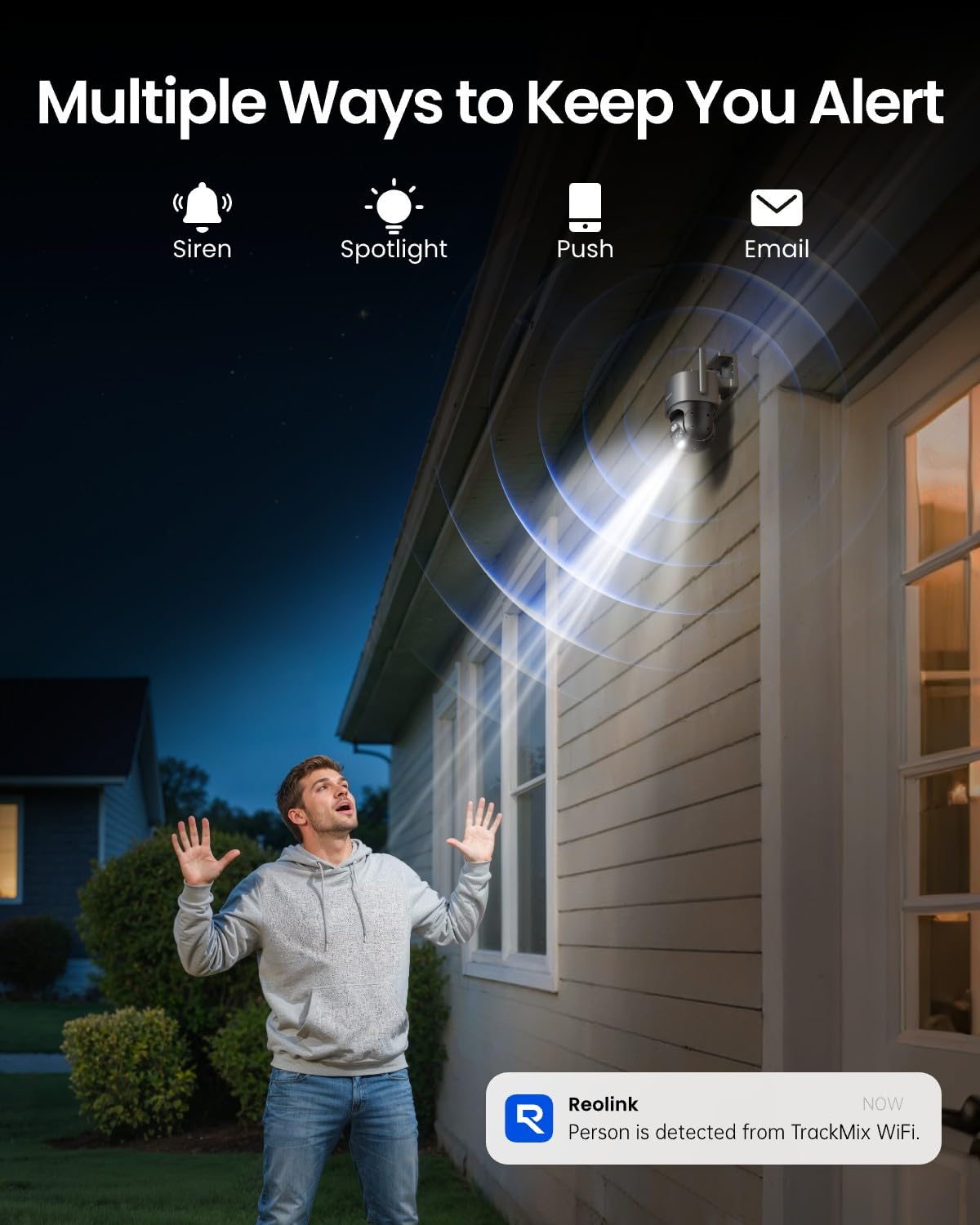 REOLINK 4K Wired WiFi Outdoor Camera, 8MP Dual Lens Security Camera, 360 PTZ Camera Auto Tracking, 2.4/5GHz Wi-Fi Smart Person/Vehicle Detection, 6X Hybrid Zoom, Color Night Vision, TrackMix WiFi