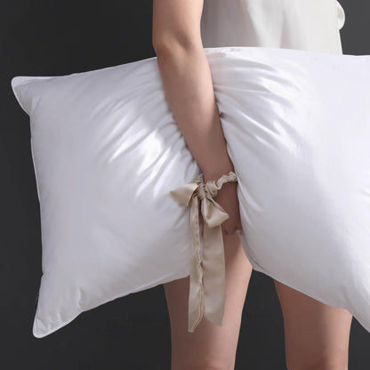 DOWNSTORIA Luxury Feather Down Pillow King Size Set of 2 Pack, 100% Cotton Hotel Collection Bed Pillows for Sleeping, Down Surrounded Soft Medium Firm Pillows for Side Back Stomach Sleepers 20" x 36"