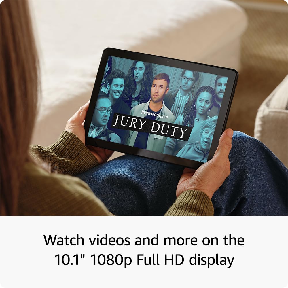 Like-New Amazon Fire HD 10 tablet (newest model) built for relaxation, 10.1" vibrant Full HD screen, octa-core processor, 3 GB RAM, 32 GB, Black