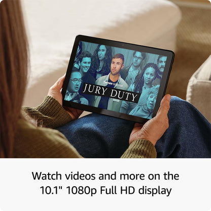 Like-New Amazon Fire HD 10 tablet (newest model) built for relaxation, 10.1" vibrant Full HD screen, octa-core processor, 3 GB RAM, 32 GB, Black
