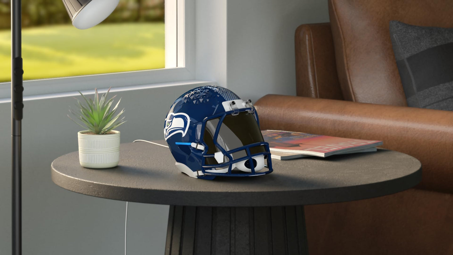 NFL Echo Dot Bundle: Includes Echo Dot | Charcoal and Limited-Edition NFL Helmet Stand | Seattle Seahawks