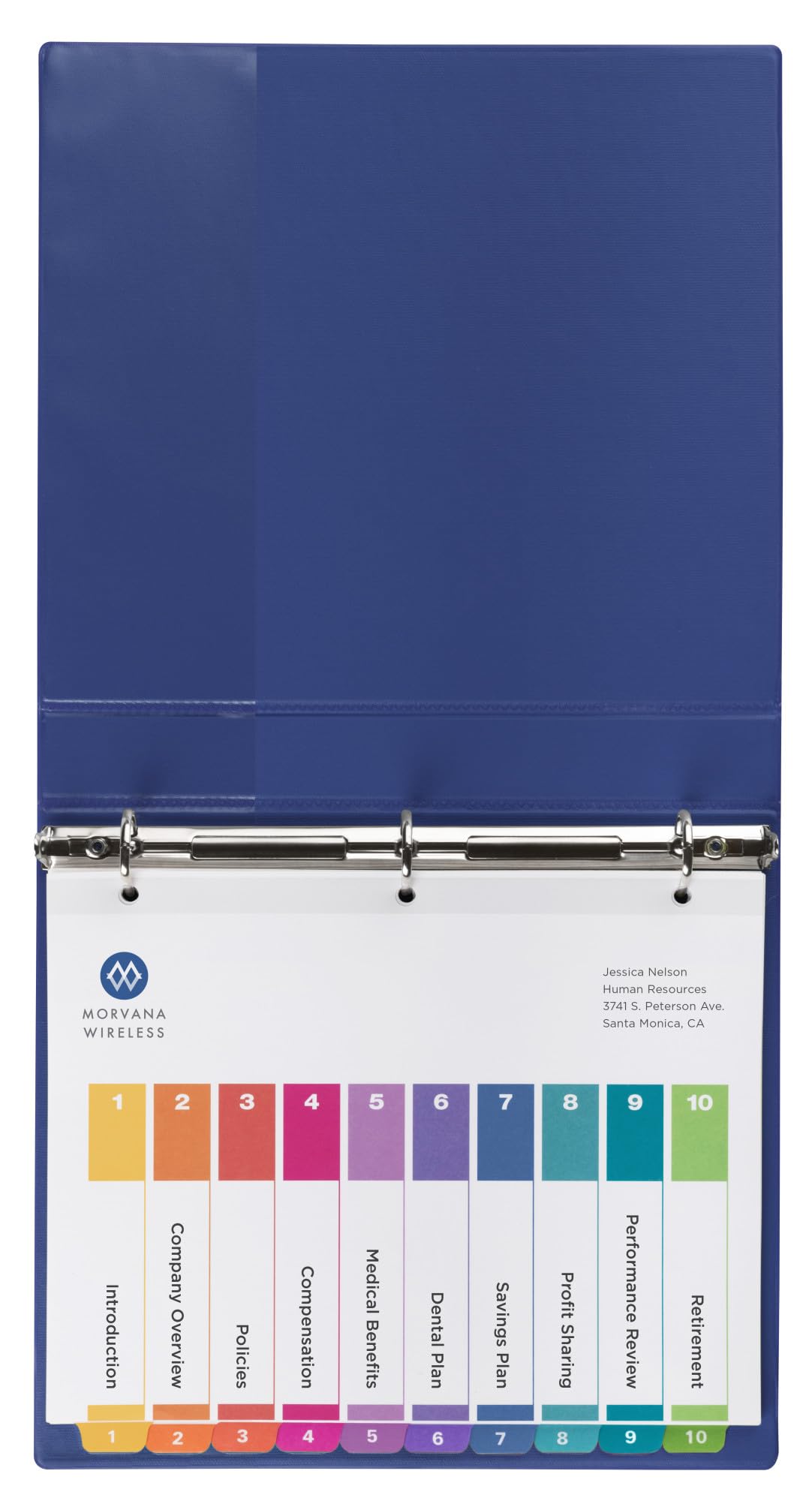 Avery 10 Tab Dividers for 3 Ring Binders, Customizable Table of Contents, Multicolor Tabs, 6 Sets (11188)