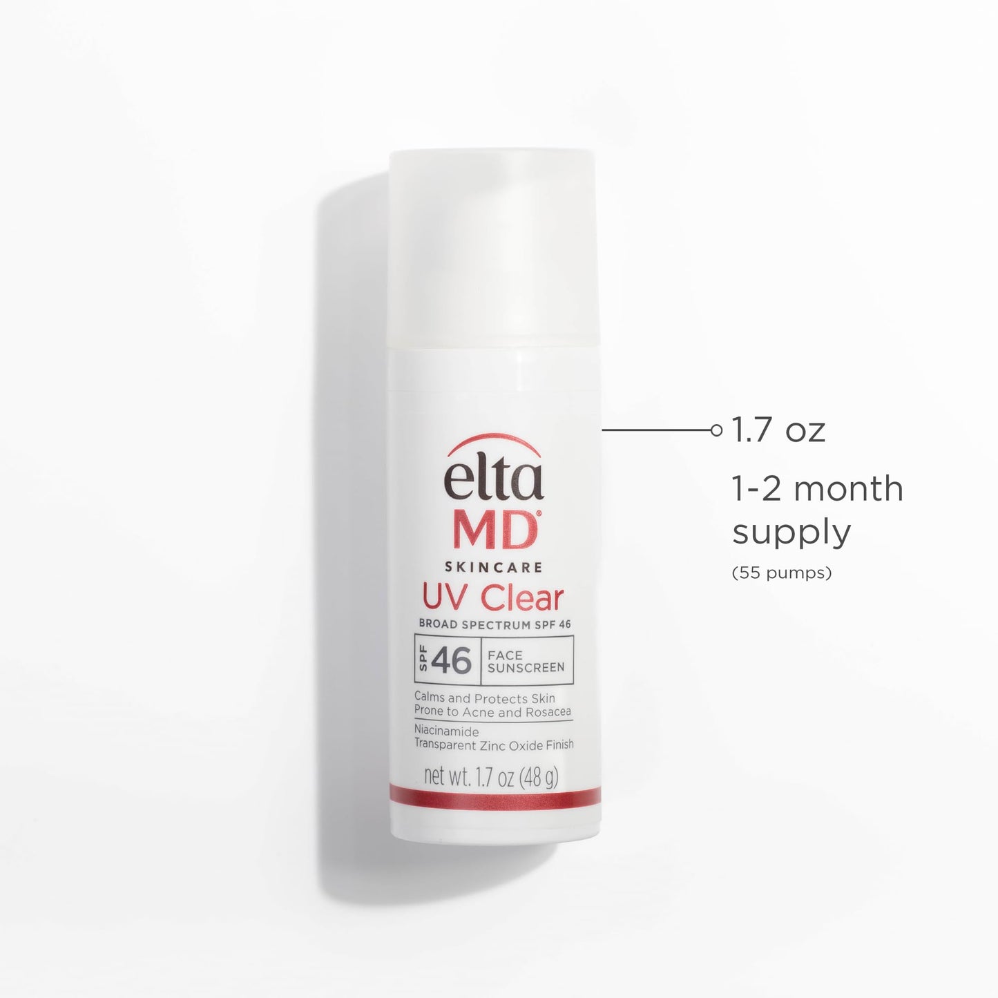 EltaMD UV Clear Face Sunscreen SPF 46, Oil-Free Sunscreen with Zinc Oxide, Dermatologist Recommended