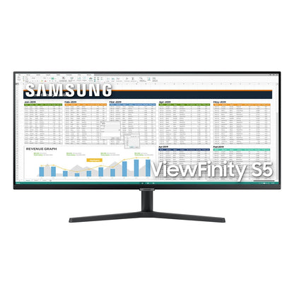 SAMSUNG 34" ViewFinity S50GC Series Ultrawide QHD Monitor, 100Hz, 5ms, HDR10, AMD FreeSync, Eye Care, Borderless Design, PIP, PBP, LS34C50DGANXZA, 2023, Black