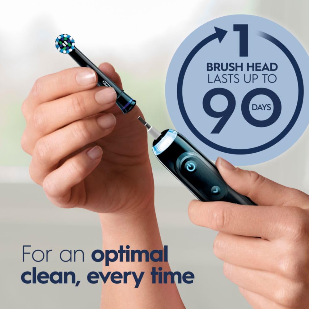 Oral-B Genius X Limited Rechargeable Electric Powered Toothbrush, Black with 1 Brush Head and Travel Case - Pressure Sensor to Protect Gums - 5 Cleaning Settings - 2 Minute Timer - App Tracking