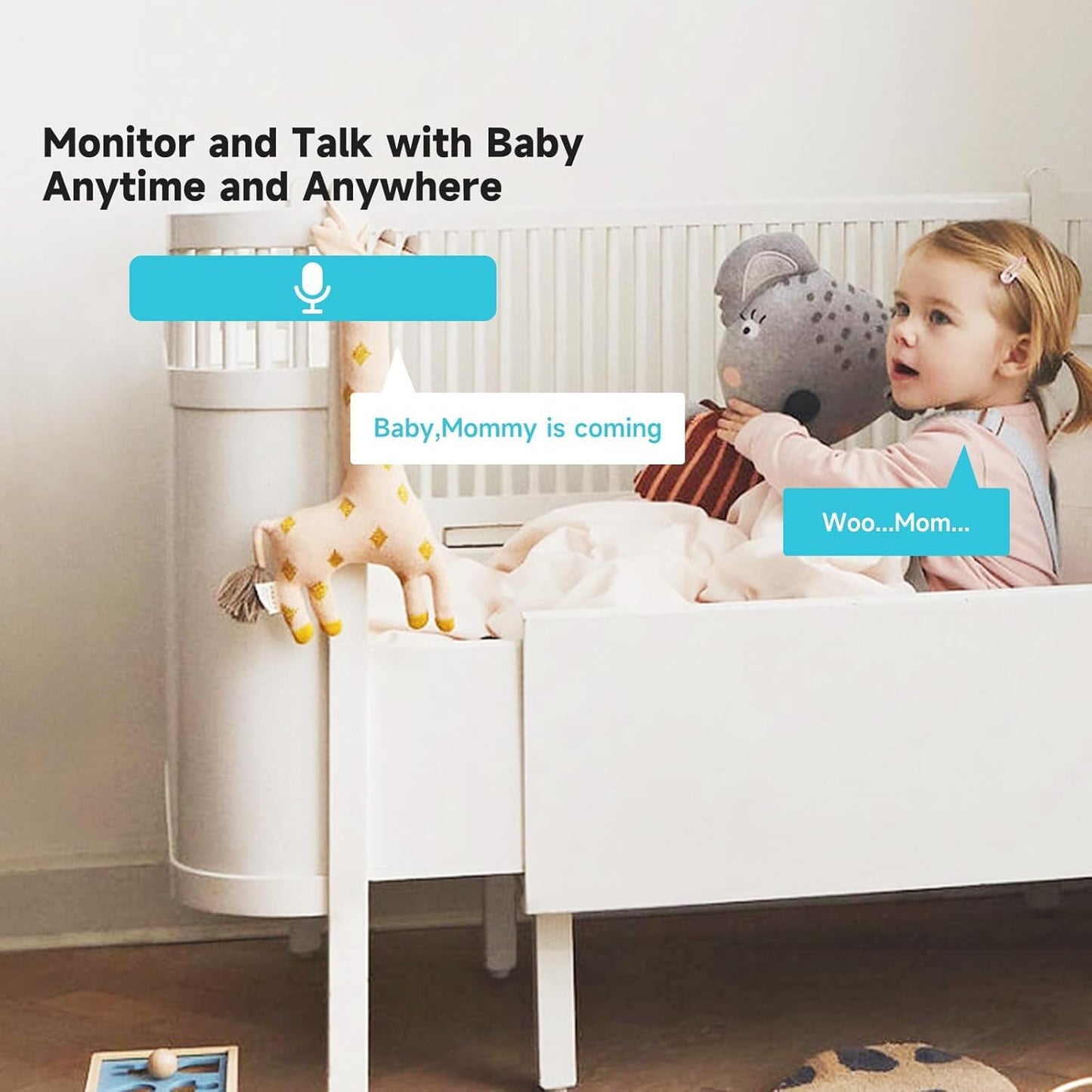 JAIOTlink 2K Cameras for Home Security Indoor, 2.4 & 5Ghz WiFi Baby & Pet Monitor with App, Night Vision, Motion Detection, Two-Way Audio, Smartphone Control Inside Cameras for House