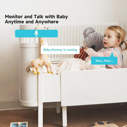 JAIOTlink 2K Cameras for Home Security Indoor, 2.4 & 5Ghz WiFi Baby & Pet Monitor with App, Night Vision, Motion Detection, Two-Way Audio, Smartphone Control Inside Cameras for House