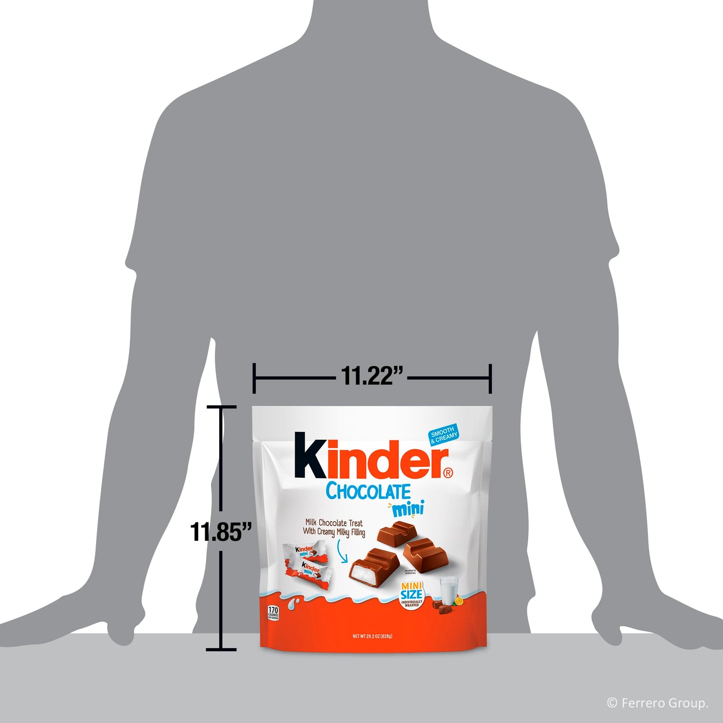 Kinder Chocolate Mini, 29.2 oz Bulk Pack, Up to 138 Minis, Milk Chocolate Bar with Creamy Milky Filling, Individually Wrapped Candy