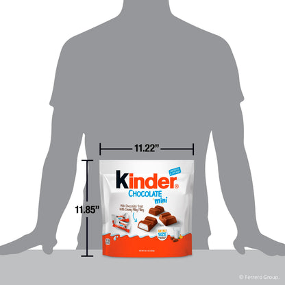 Kinder Chocolate Mini, 29.2 oz Bulk Pack, Up to 138 Minis, Milk Chocolate Bar with Creamy Milky Filling, Individually Wrapped Candy