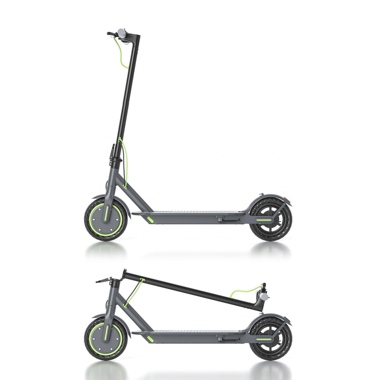 Roinside Electric Scooter for Adults - 8.5" Solid Tires, 350W Motor, Up to 19 MPH and 12 Miles Long-Range Commuting Folding E-Scooter with Dual Braking System and Smart App