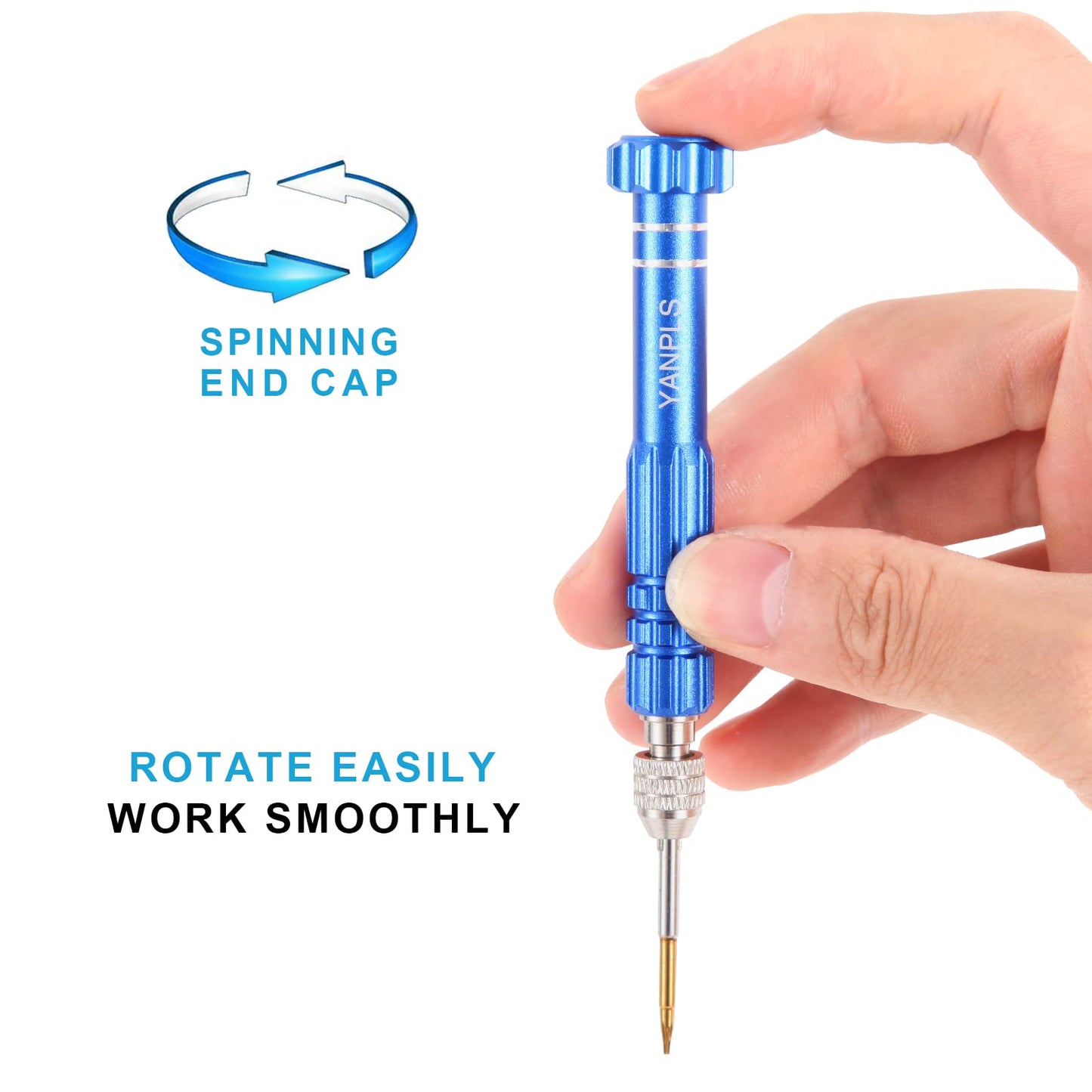 YANPLS Small Watch Eyeglass Screwdriver Set， Micro Precision Eyeglass Repair Screwdriver Kit Small Screwdriver Set for Electronics、Sunglasses、Jewelry（blue）