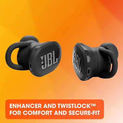 JBL Endurance Race Waterproof True Wireless Active Sport Earbuds, with Microphone, 30H Battery Life, Comfortable, dustproof, Android and Apple iOS Compatible (Black)