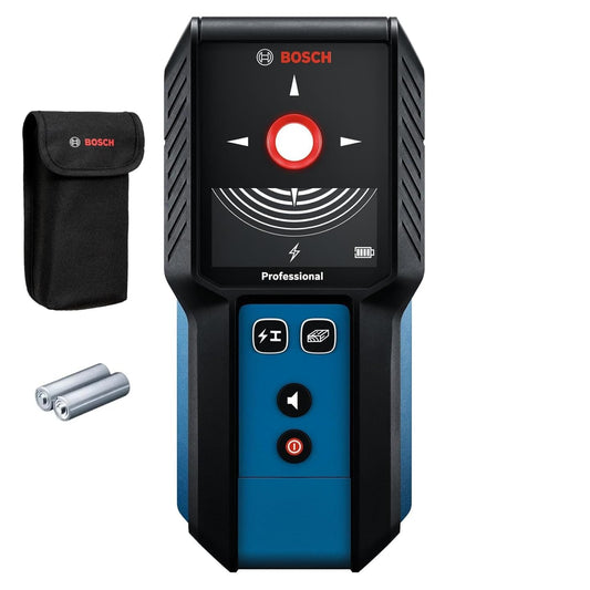 BOSCH GMS120-27 Wall Scanner and Stud Finder, Detects Wood, Metal, and Live Wires Behind Your Wall - Includes 2 AA Batteries and Pouch