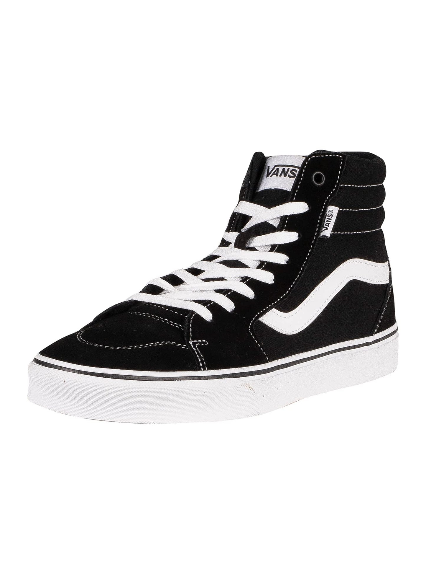 Vans Men's Filmore Hi Sneaker, (Suede/Canvas) Black/White, 11