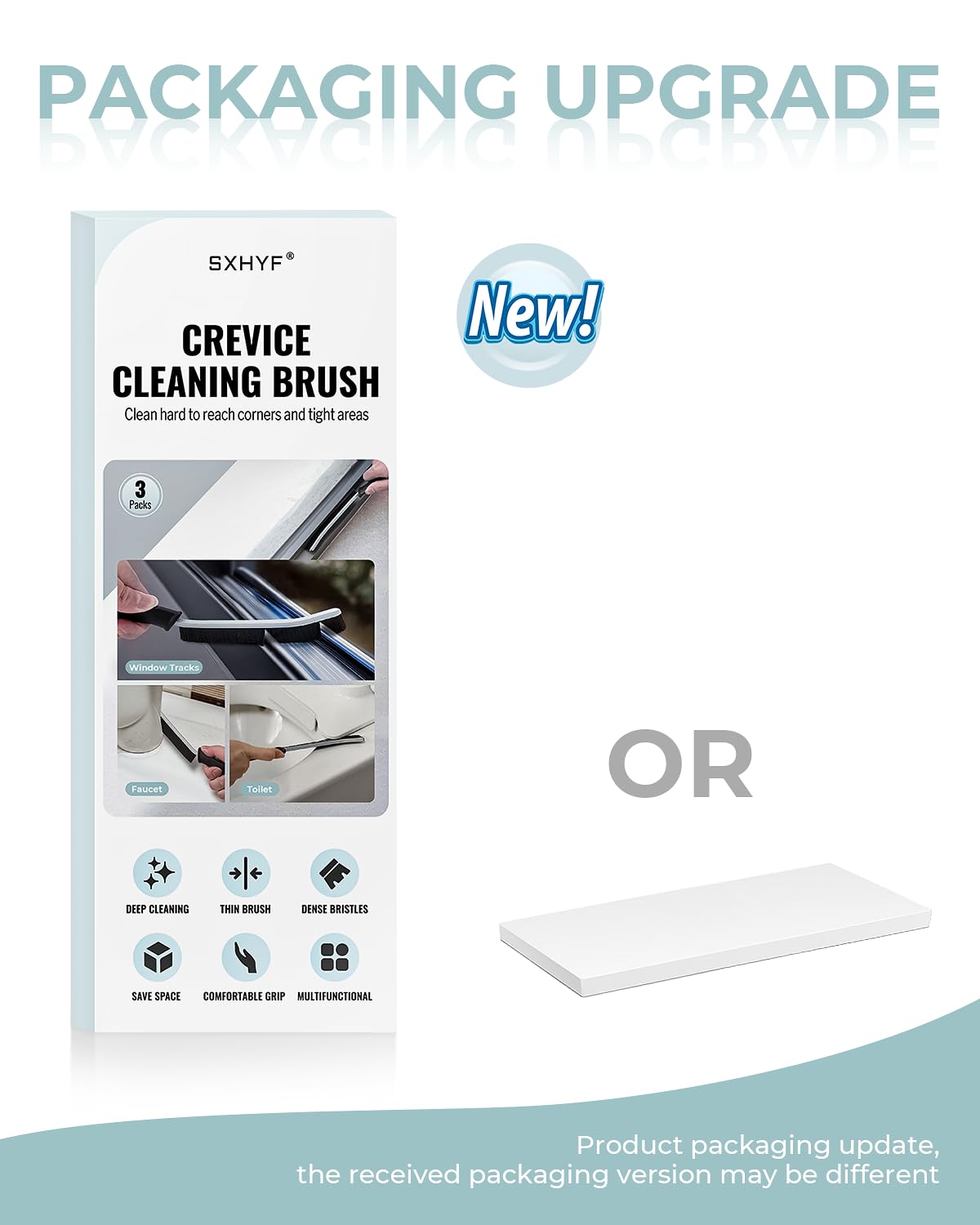 SXhyf Crevice Cleaning Brush - Grout Scrub Brush, House Cleaning Supplies, Gap Cleaning Tools, Home Essentials, Gifts for Women Men, Hard Bristle Crevice Cleaner Brush for Household Use, Bathroom