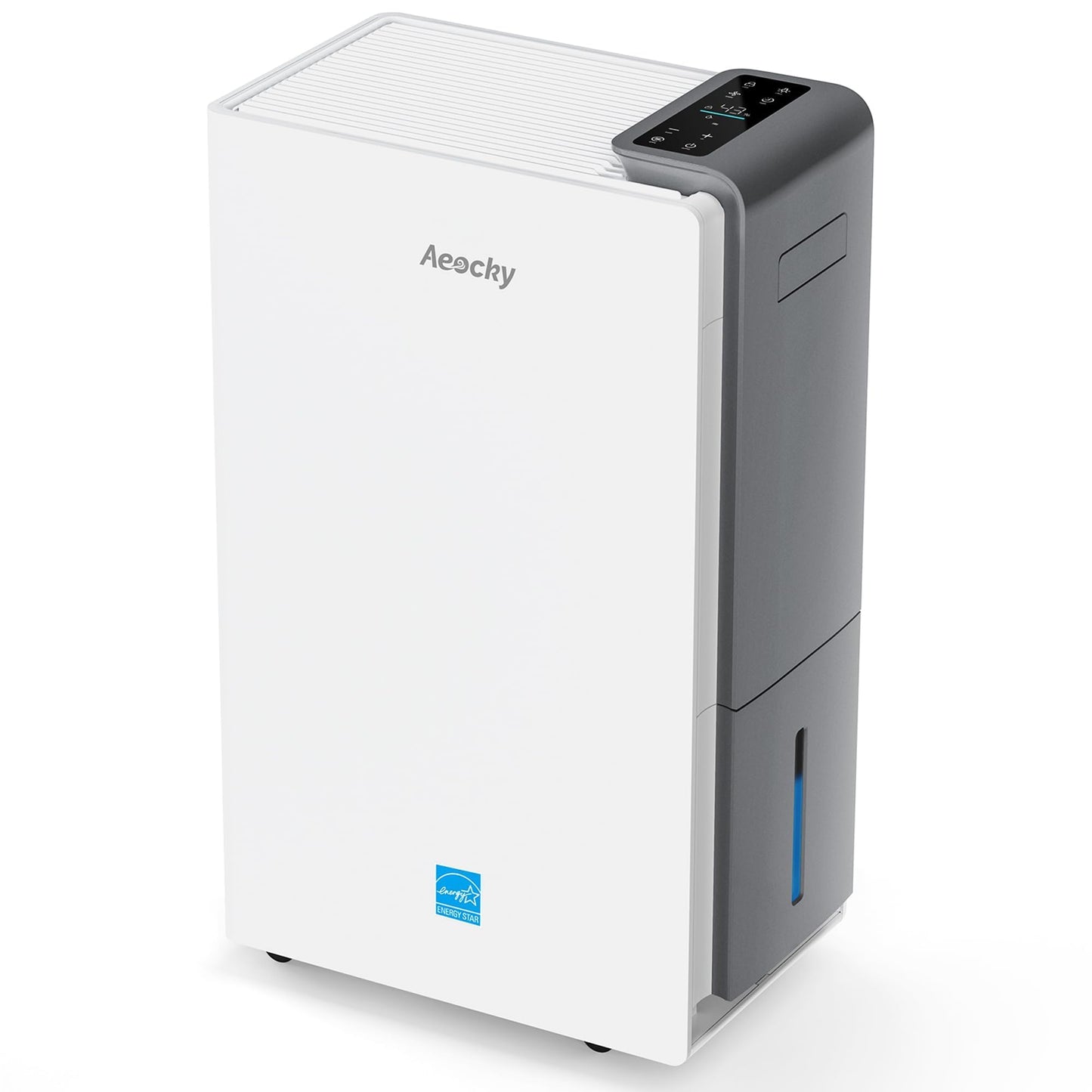 4500 Sq.Ft Most Efficient Energy Star 2025 Dehumidifier,AEOCKY Max 80 Pint/D(Standard 56Pint/D) Smart Compressor Dehumidifier with Drain Hose, Intelligent Humidistat,for Basement,Bedroom,Home,Bathroom