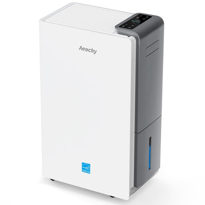 4500 Sq.Ft Most Efficient Energy Star 2025 Dehumidifier,AEOCKY Max 80 Pint/D(Standard 56Pint/D) Smart Compressor Dehumidifier with Drain Hose, Intelligent Humidistat,for Basement,Bedroom,Home,Bathroom