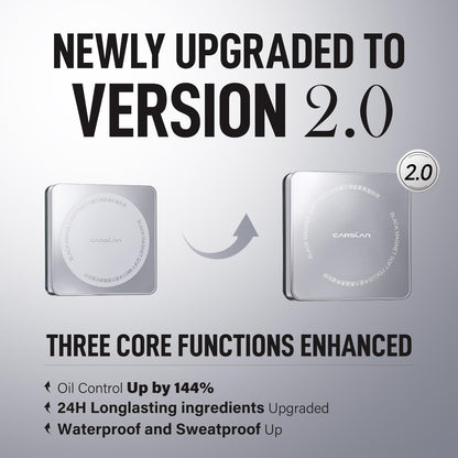 CARSLAN 2.0 Black Magnet Soft Focus Powder, Waterproof Translucent Pressed Setting Powder, 24H Longlasting Talc-Free Face Powder, Oil Control Compact Makeup,01 Translucent For Dry&Com Skin, 0.28Oz