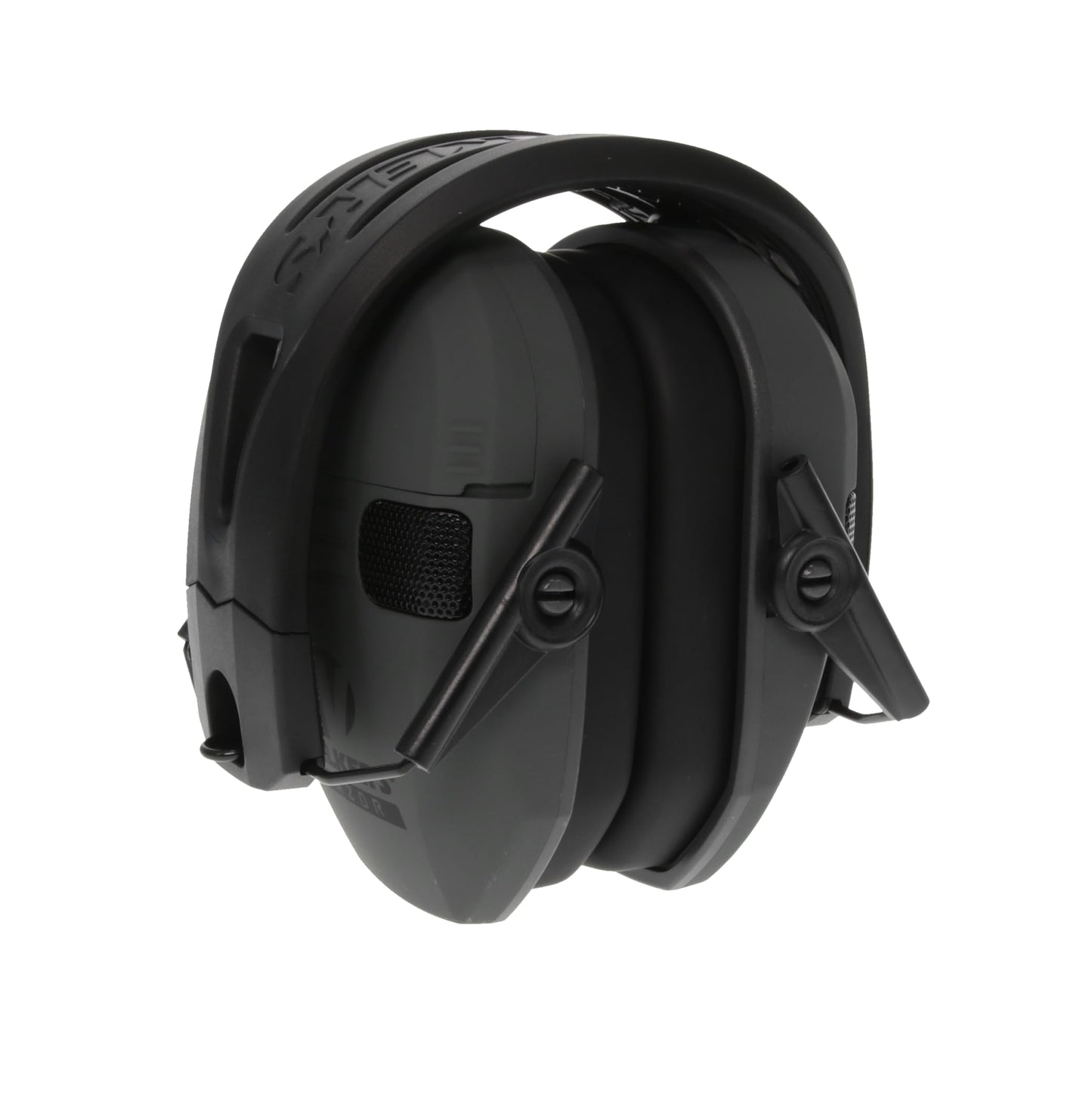 Walker's Razor Tacti-Grip Earmuffs- Battleship Grey, High Performance Silicone Composite Slip Free Headband- Natural Sound Clarity Full Dynamic Range 23NRR