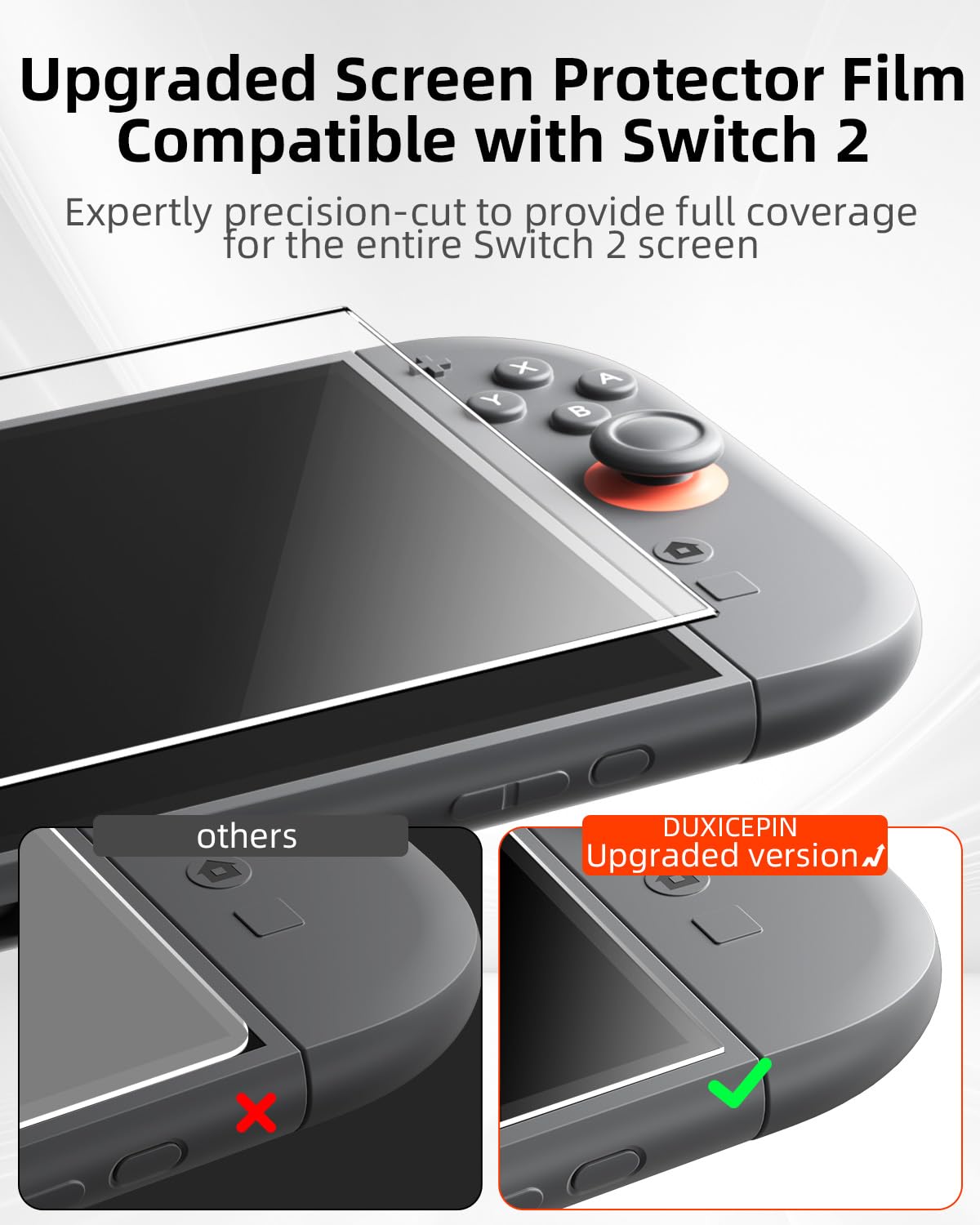 Glass Screen Protector for Nintend0 Switch 2, 2-Pack Tempered Glass with Installation Frame, Full Coverage, 9H Hardness, Ultra-Thin, High Transparency, Easy Bubble-Free Installation