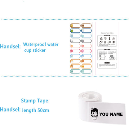 Name Stamp for Clothing Kids Waterproof,Stamps for Clothes Kids，Double Sided Name Stamp(White + Black Ink) Kids Stamps,Clothe Stamp,Custom Name Stamp