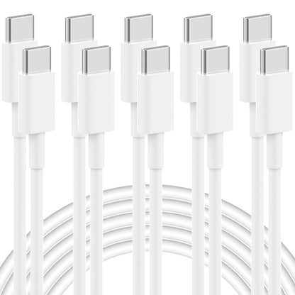 USB C to USB C Cable, 5-Pack 6FT, 60W Fast Charging Power Delivery for iPhone 15/15 Pro/15 Plus/15 Pro Max, iPad Mini 6/Pro 2021, MacBook Pro 2020, Samsung Galaxy S23, Switch