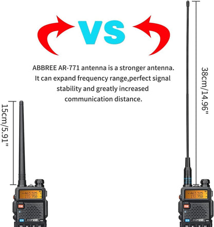 BAOFENG UV-5R 8W Ham Radio Long Range UV5R Dual Band Handheld High Power 3800mAh Rechargeable Walkie Talkies Handheld Two Way Radio with Programming Cable and Earpiece Full Kit,2Pack