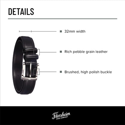 Florsheim 32mm Pebble Grain Leather Belt