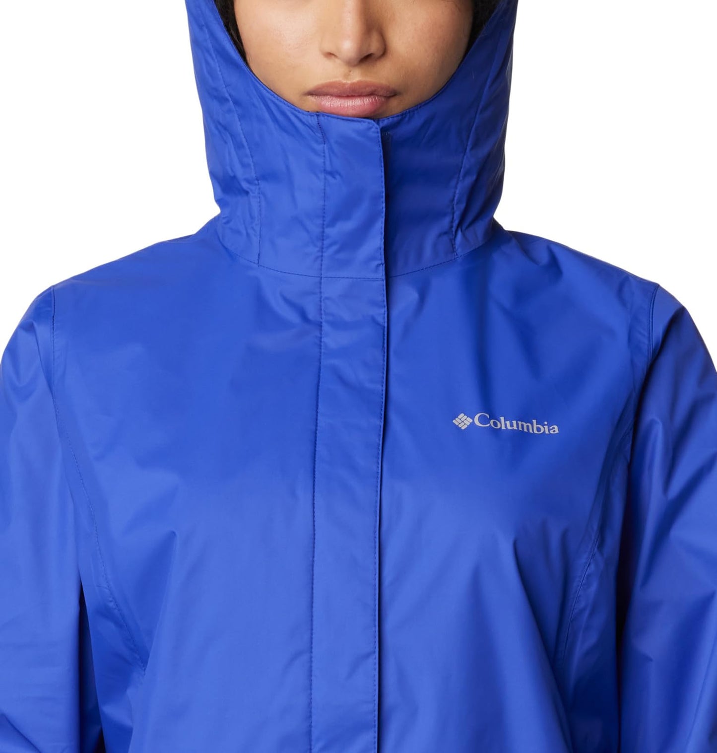 Columbia Women's Arcadia II Waterproof Rain Jacket, Clematis Blue, Large
