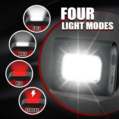 GOANDO 2 Pack Safety Jogging LED Light, Black, Water Resistant, 4 Modes, USB Charging, Strong Magnetic Clip for Night Running, Walking, Hiking