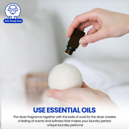 Unique Craft Wool Dryer Balls 6-Pack XL, Premium Organic Fabric Softener, Chemical-Free, Hypoallergenic, Hand-Felted, Reusable, Reduces Wrinkles & Drying Time, Eco-Friendly Alternative to Sheets