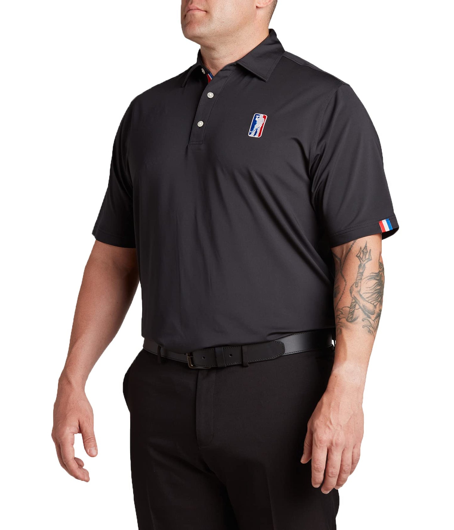 U Suck at Golf Men’s Golf Polo - Dry Fit Golf Polo Shirts for Men - High Performance Golf Club Apparel Company (Amatuer Tour Black, Medium)