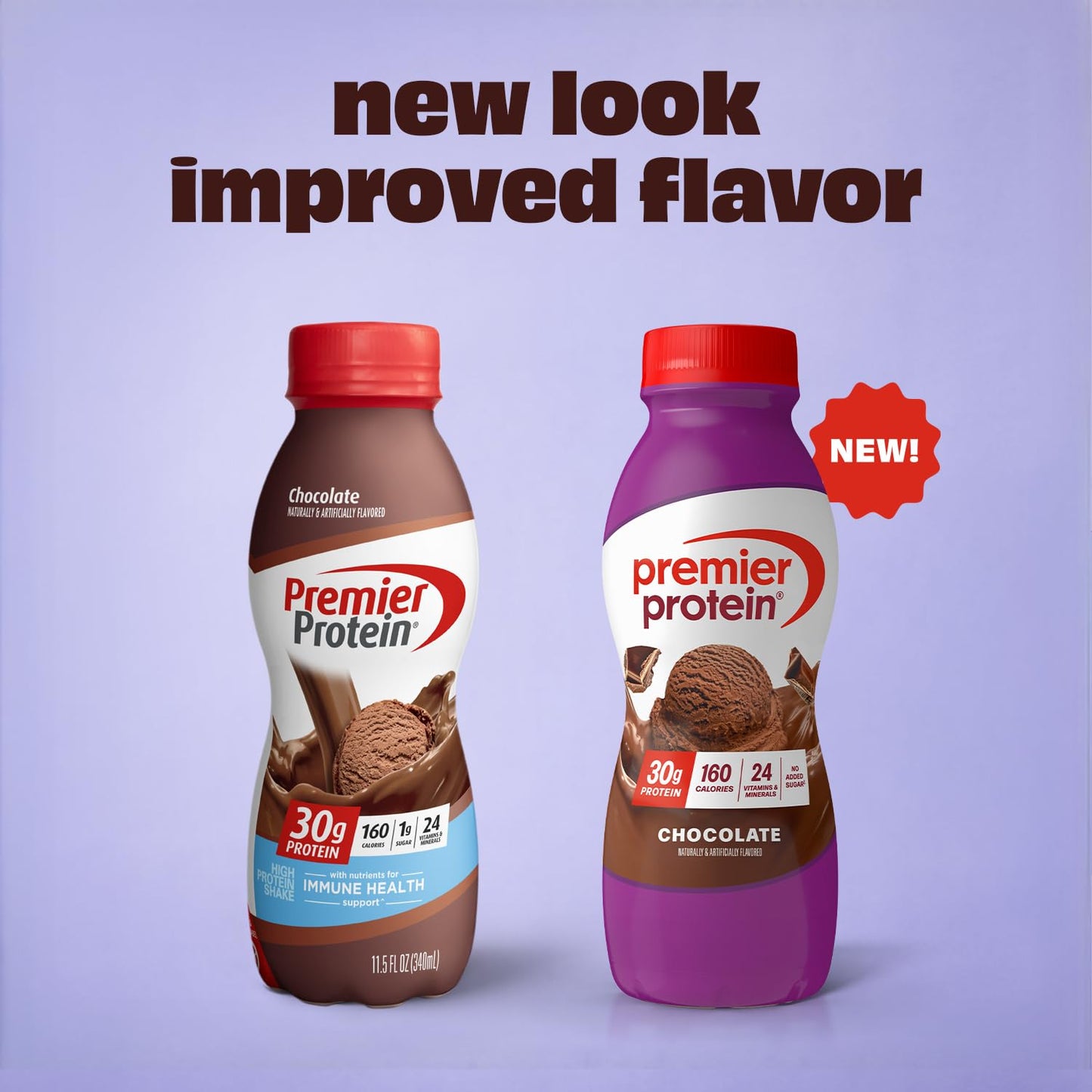 Premier Protein Shake, Chocolate, 30g Protein, No Added Sugar, 24 Vitamins & Minerals to Support Immune Health, 11.5 fl oz, 12 Pack (Packaging May Vary)