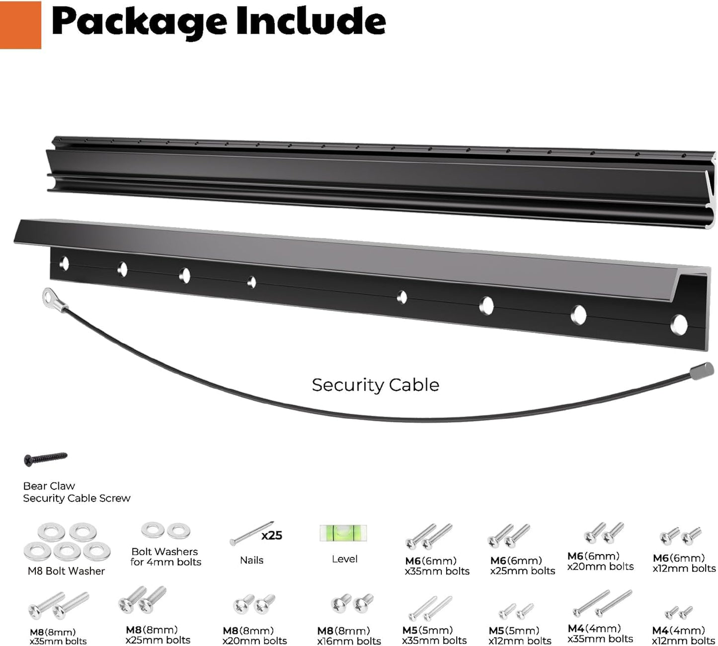 AENTGIU Studless TV Wall Mount, Heavy Duty Drywall TV Bracket Hanger for 26-55 inch Flat Screen TVs, No Stud, NO Drill, No Anchors, Easy Install with All Hardware Included