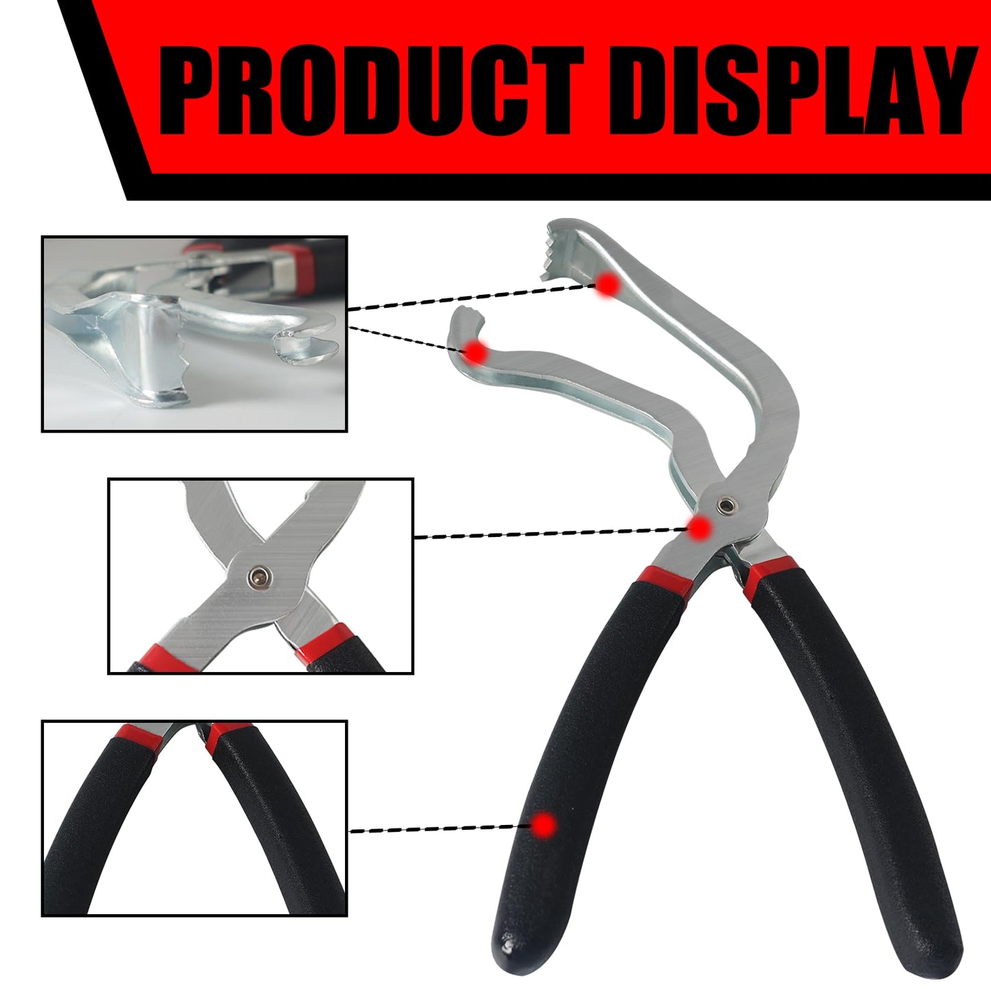 Upgrade Electrical Disconnect Pliers 60 Degree, 60° Automotive Electrical Connector Disconnect Pliers Car Electrical Connector Pliers for Long Spark, Fuel Line & Push Tab Style Plugs