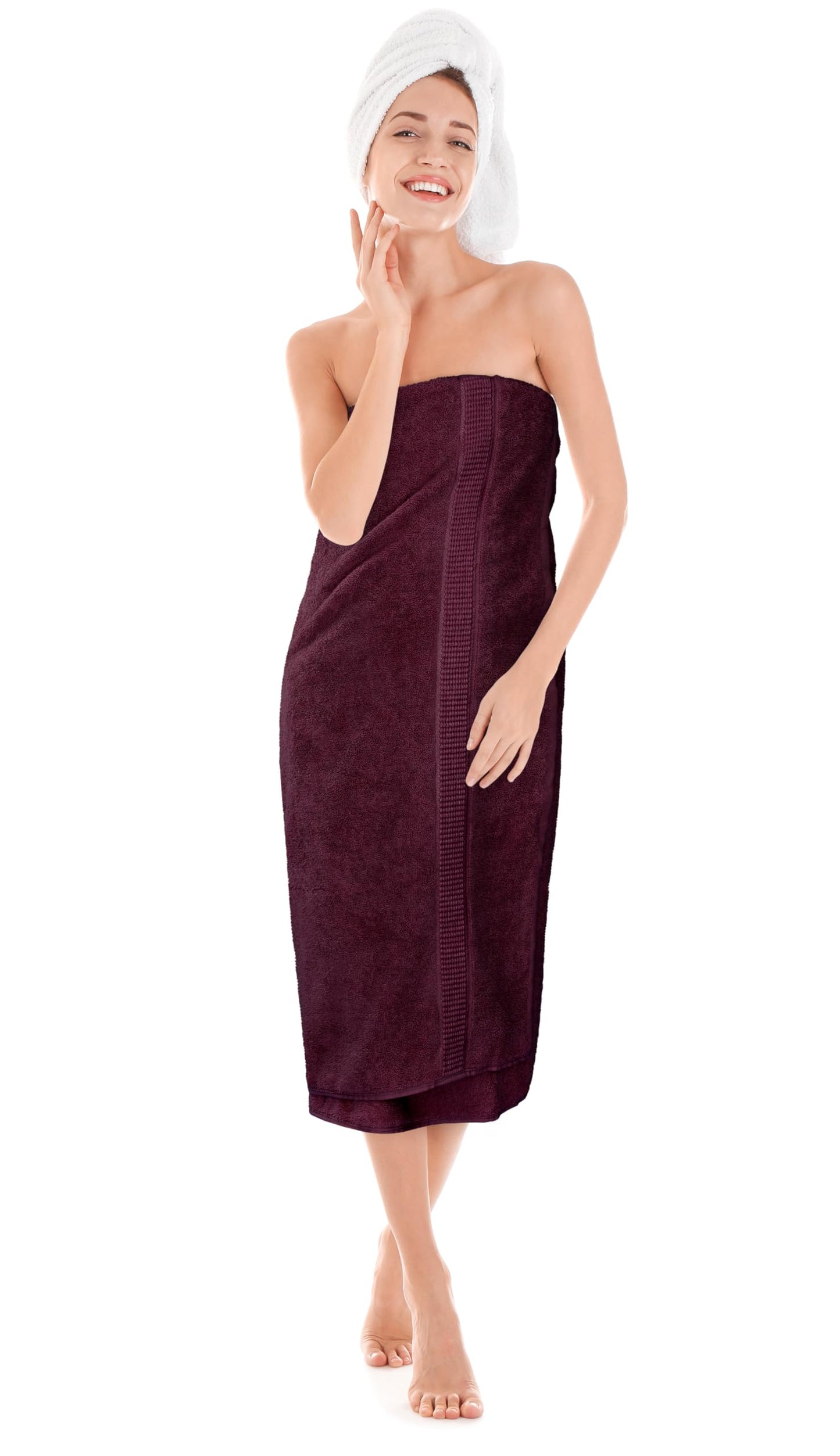 Utopia Towels Luxurious Jumbo Bath Sheet 2 Piece, 600 GSM, 35 by 70 Inches, 100% Ring Spun Cotton, Highly Absorbent and Quick Dry Extra Large Bath Towel, Super Soft Towel, Burgundy